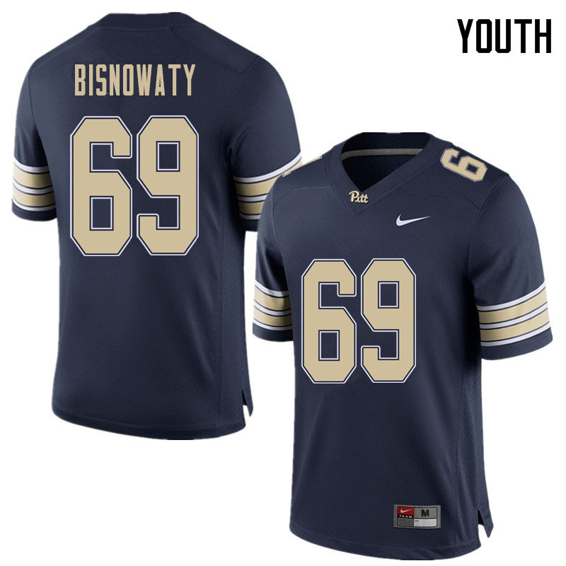 Youth #69 Adam Bisnowaty Pittsburgh Panthers College Football Jerseys Sale-Home Blue